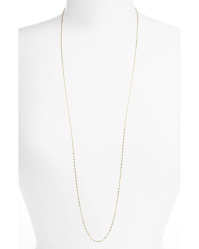 Bony Levy 14k Gold Long Beaded Chain Necklace - White