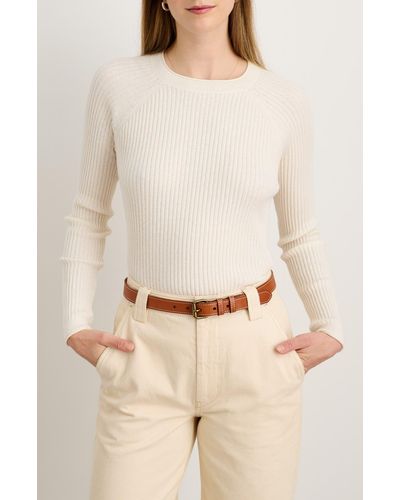 Alex Mill Josie Rib Cotton & Cashmere Sweater - Natural