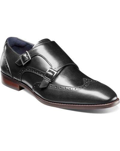 STACY ADAMS Mens Desmond Cap Toe Monk Strap Loafer - Tamaño 10 - Color