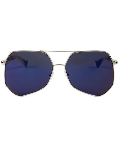 Grey Ant Megalast 59mm Aviator Sunglasses - Blue