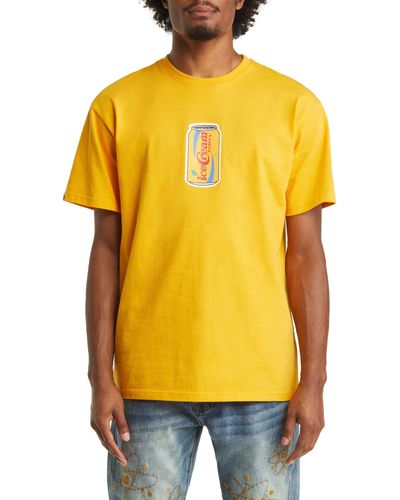 ICECREAM Cola Cotton Graphic T-shirt - Yellow