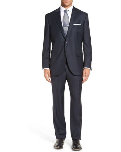 Peter Millar Flynn Classic Fit Solid Wool Suit - Blue