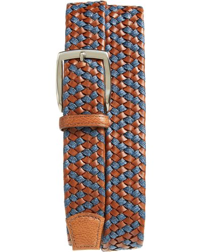 Torino Braided Leather & Linen Belt - Multicolor