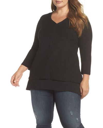 Vince Camuto Mixed Media Top in Red Lyst