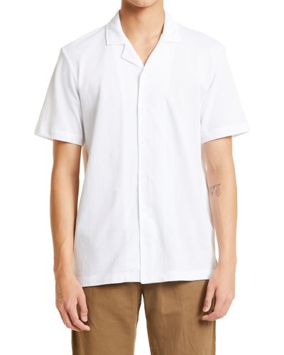Sunspel Riviera Cotton Button-up Shirt - White