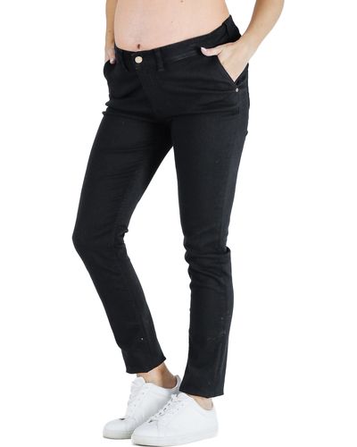 Cache Coeur Sharon Low Waist Cotton Blend Maternity Jeans - Black
