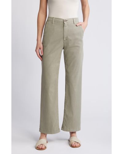 AG Jeans Caden Wide Leg Twill Pants - Natural