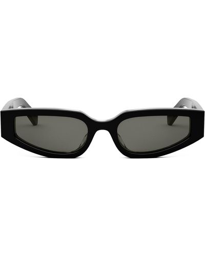 Celine Triomphe 54mm Geometric Sunglasses - Black