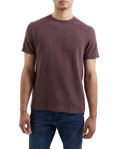 French Connection Cotton Ottoman T-shirt - Purple