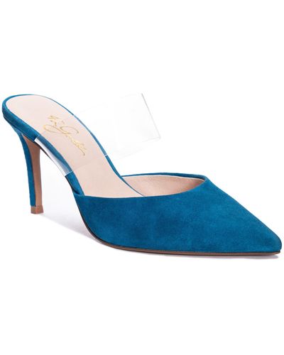 42 GOLD Ronnie Pointed Toe Mule - Blue