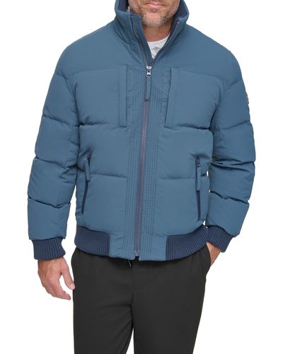 Andrew Marc Sideling Quilted Jacket - Blue