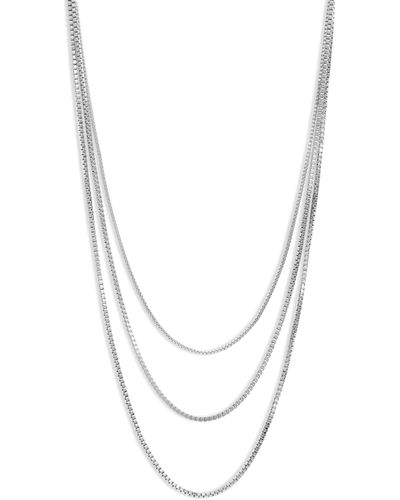 Nordstrom 3-tier Layered Necklace - White