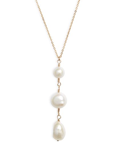 SET & STONES Clove Freshwater Pearl Necklace - Metallic