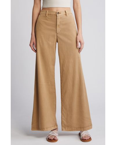 AG Jeans Caden Twill Wide Leg Pants - Natural