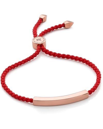 Monica Vinader Engravable Linear Friendship Bracelet - Red