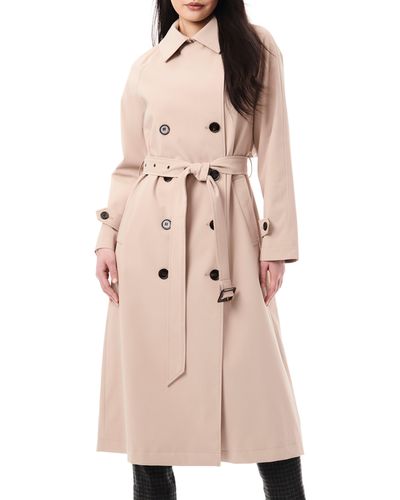 Bernardo Double Breasted Trench Coat - Natural