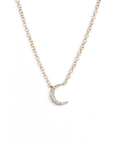 EF Collection Mini Moon Diamond Choker Necklace - Blue