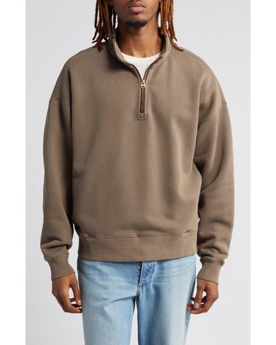 Elwood Oversize Quarter Zip Sweatshirt - Multicolor