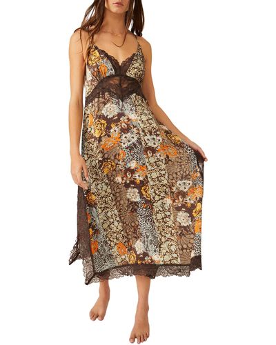 Free People Right Now Nightgown - Brown