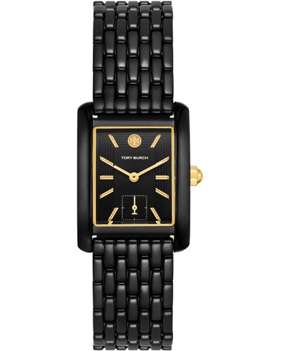 Tory Burch Eleanor Black Stainless Steel Bracelet Watch/25mm X 34mm