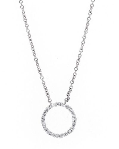 Bony Levy Icons Petite Circle Pendant Necklace - White