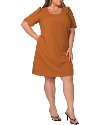 Standards & Practices Crepe Dress - Orange