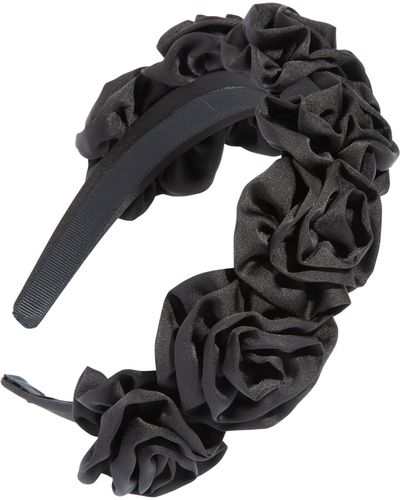 L. Erickson Camille Floral Headband - Black