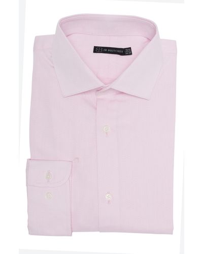 JB Britches Yarn-dyed Solid Dress Shirt - Pink
