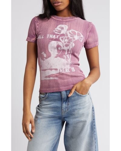 BDG All That There Is Graphic Baby Tee - Pink