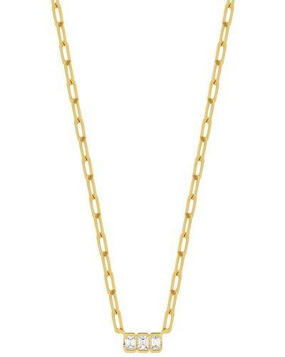 Bony Levy Varda Diamond Baguette Pendant Necklace - Metallic