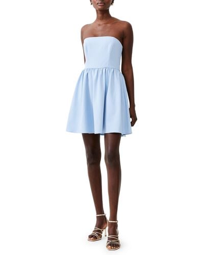 French Connection Whisper Strapless Dress - Blue