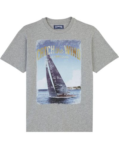 Vilebrequin Cotton T-shirt Blue Sailing Boat