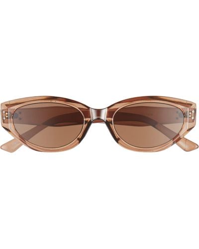 BP. 50mm Oval Sunglasses - Brown