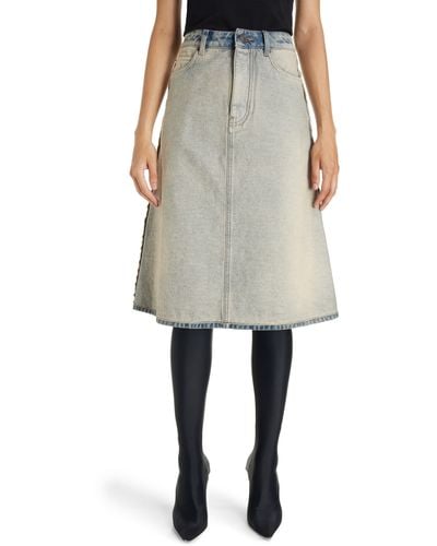 Balenciaga Denim Skirt At Nordstrom - Natural