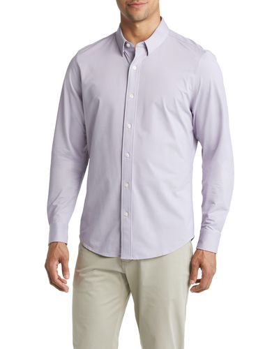 Rhone Slim Fit Commuter Button-up Shirt - Purple
