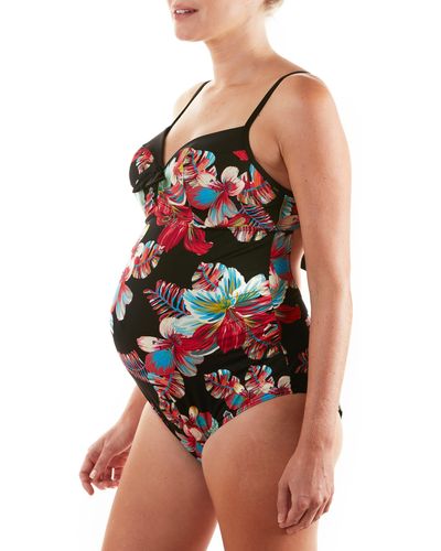 Cache Coeur Vahine One-piece Maternity Swimsuit - Red