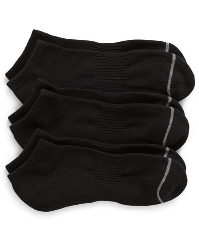 Nordstrom 3-pack Everyday Ankle Socks - Black
