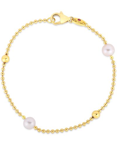 Roberto Coin Cultured Pearl & Bead Necklace - Metallic