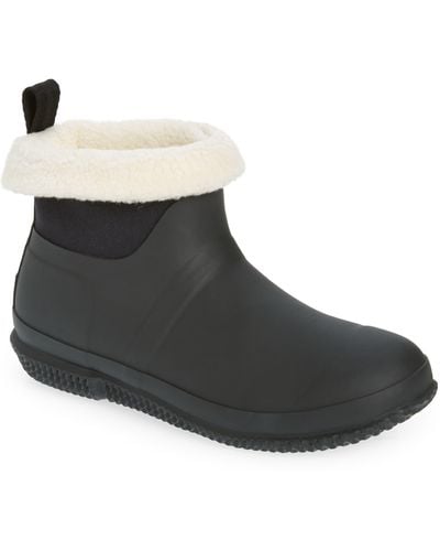 HUNTER In/out Faux Shearling Lined Boot - Black