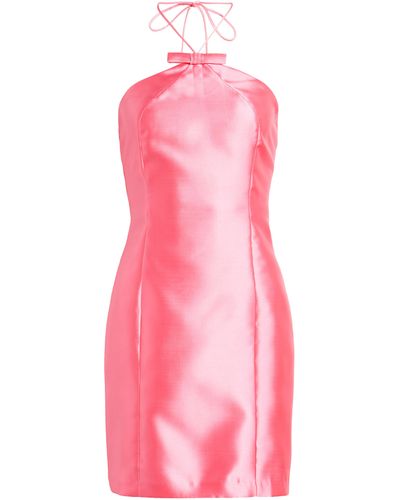 Hutch Skyla Sleeveless Satin Halter Dress - Pink