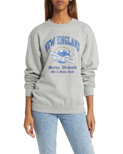 GOLDEN HOUR New England Graphic Sweatshirt - Blue