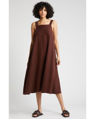 Nordstrom Sleeveless A-line Dress - Brown