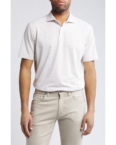 Peter Millar Crown Crafted Albatross Cotton Blend Pique Polo - White