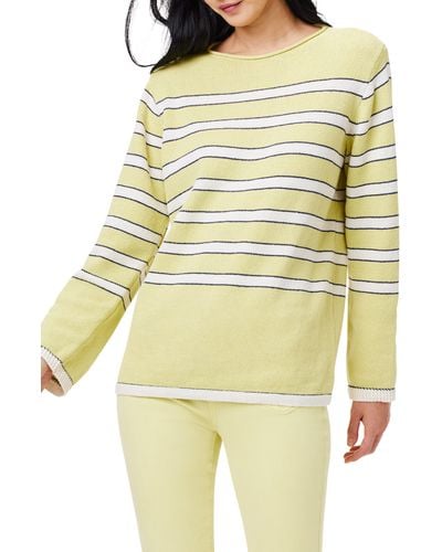 NIC+ZOE Nic+zoe Skyline Stripe Sweater - Yellow