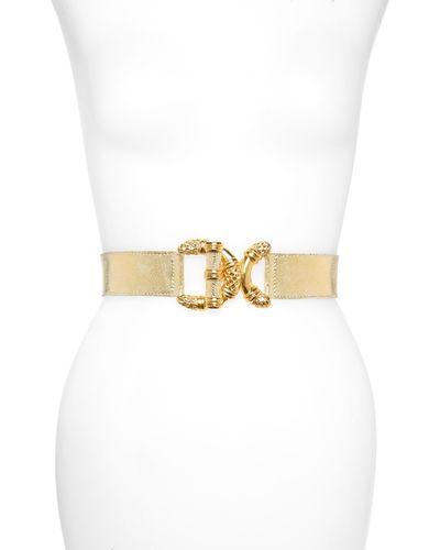 Raina Viper D-ring Buckle Leather Belt - White