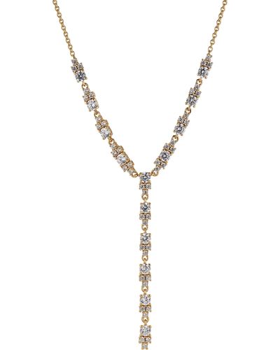 Nadri Cluster Y-necklace - Metallic