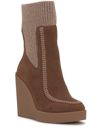 Jessica Simpson Madwen Platform Wedge Bootie - Brown