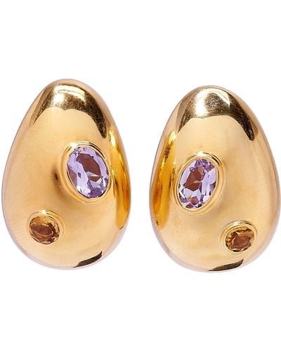Lizzie Fortunato Mini Arp Drop Earrings - Metallic