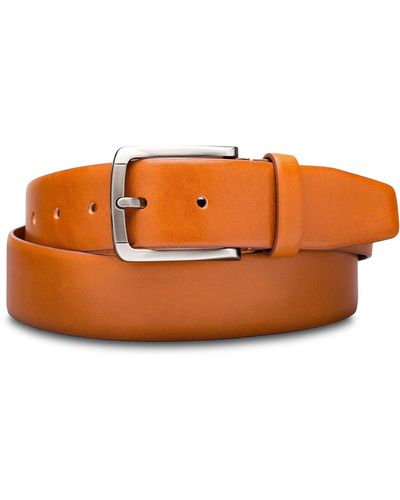 Bosca Napoli Leather Belt - Orange