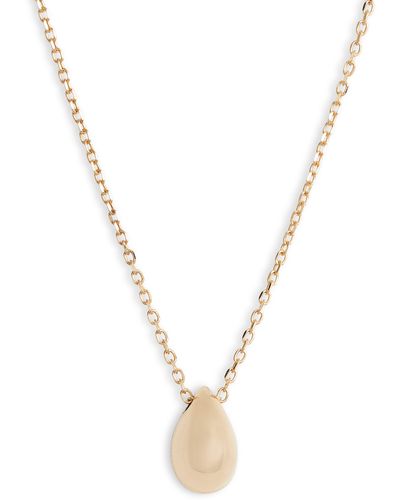 Bony Levy 14k Gold Pear Pendant Necklace - White